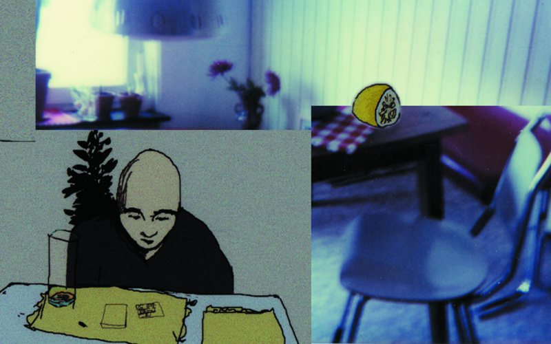A montage of a drawing by Besirat Tesfay and a photo by Nicole Blaffert.